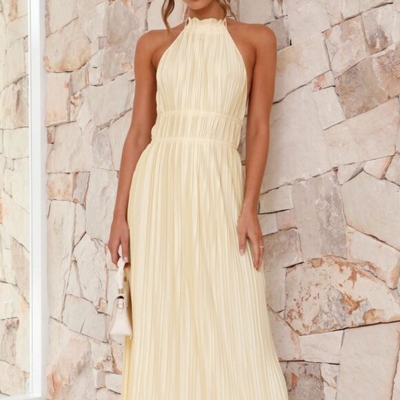 NWT Billy J Frances Maxi Dress Yellow Size 8 - Picture 1 of 9